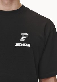Pegador BALDOCK OVERSIZED TEE - Marškinėliai su spaudiniu - washed black