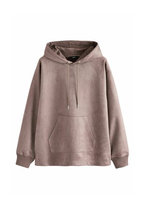 Fleece huppari hillityssä vaaleanpunaisessa, jossa on nyörityshuppu, kengurun tasku ja ribatut hihansuut mukautuvan istuvuuden takaamiseksi. Pehmeä tekstuuri, rento muotoilu.
