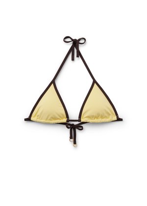 Calzedonia, BICOLOR PIPING TRIANGLE - Haut de bikini - yellow