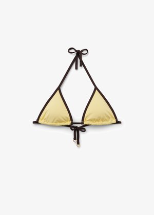 Calzedonia, BICOLOR PIPING TRIANGLE - Bikinitop - yellow