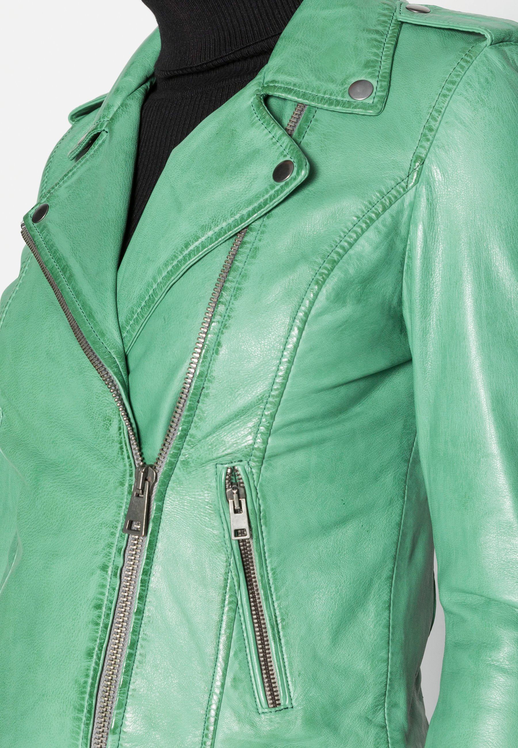 Oakwood LISA - Chaqueta de cuero - green/verde - Zalando.es