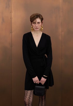 ISABELLA WRAP DRESS - Φόρεμα ημέρας - black