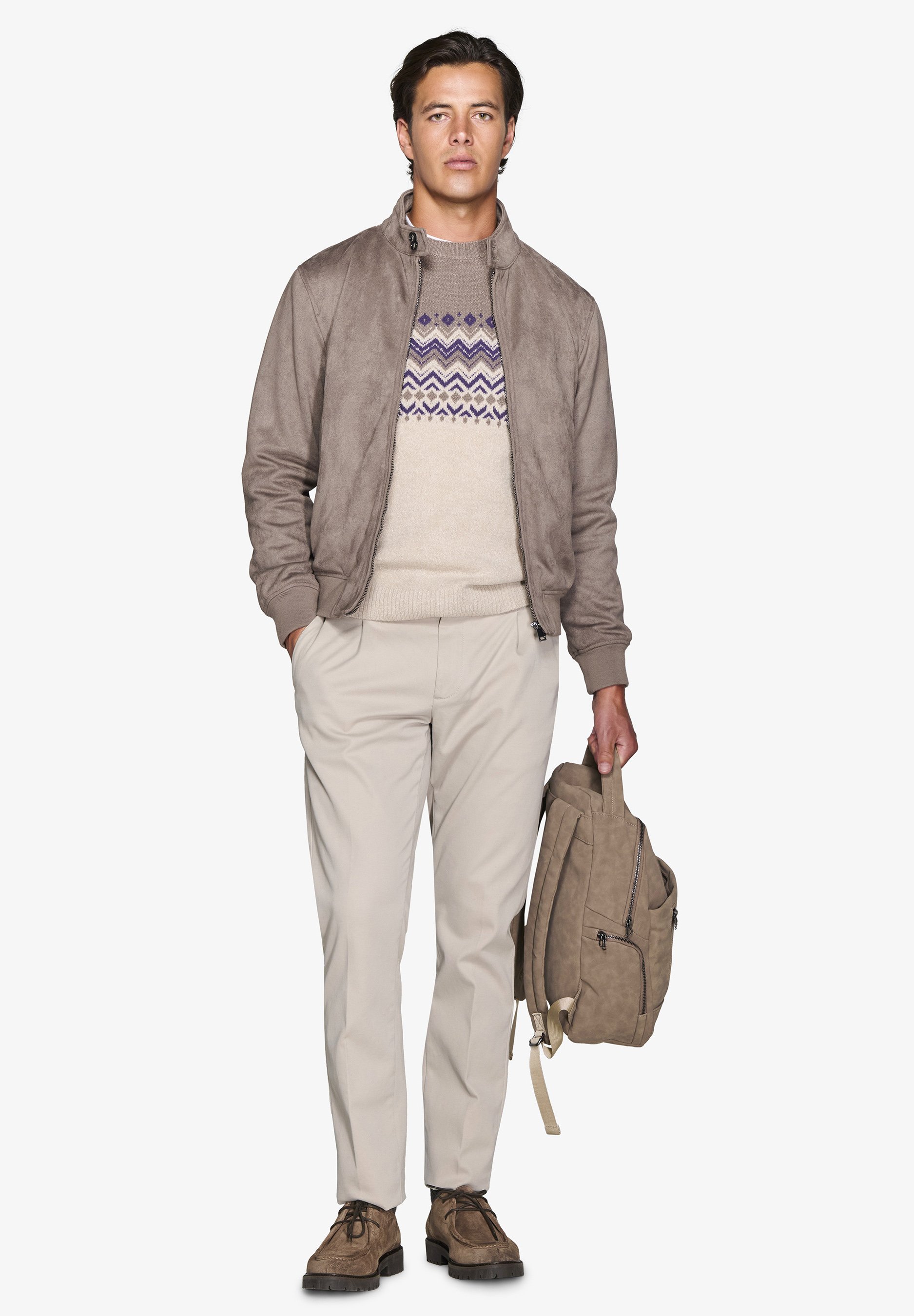 Dan John Bomber Jacket - taupe solid/taupe - Zalando