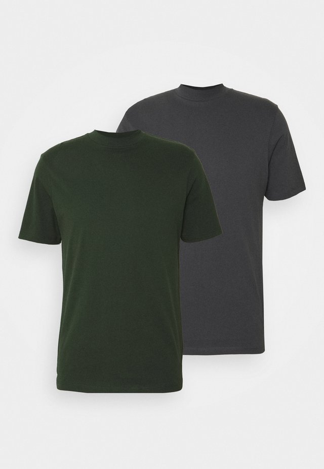 TURTLE 2 PACK - T-shirt basic - grey/green