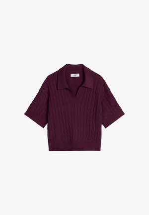Marc O'Polo DENIM, KNIT POLOSHIRT SHORTSLEEVE, CABLE - Poloshirt - mahagony jam