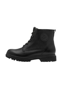 Tamaris Botines con cordones - black leather