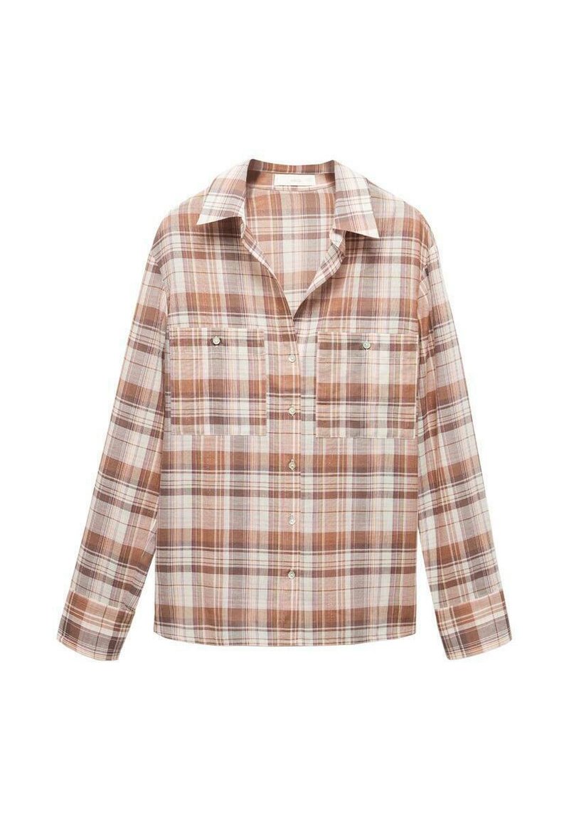 Mango Overhemdblouse bruin Mango Overhemdblouse bruin