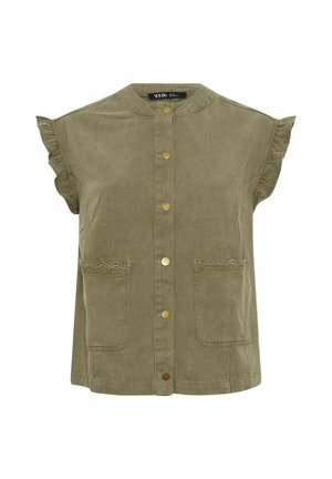 Yours Clothing, PLUS SIZE JACKETS - Veste en jean - khaki