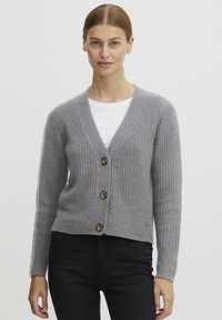 Oxmo - OXNORENE - Cardigan - mid grey melange Thumbnail Image 1