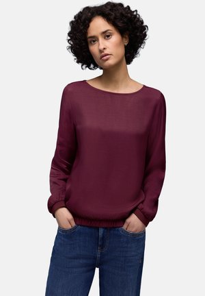 MIT ELASTIKSAUM - Blouse - rot