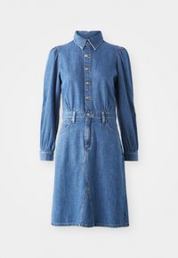 LONG SLEEVE DRESS - Denim dress - fine blue