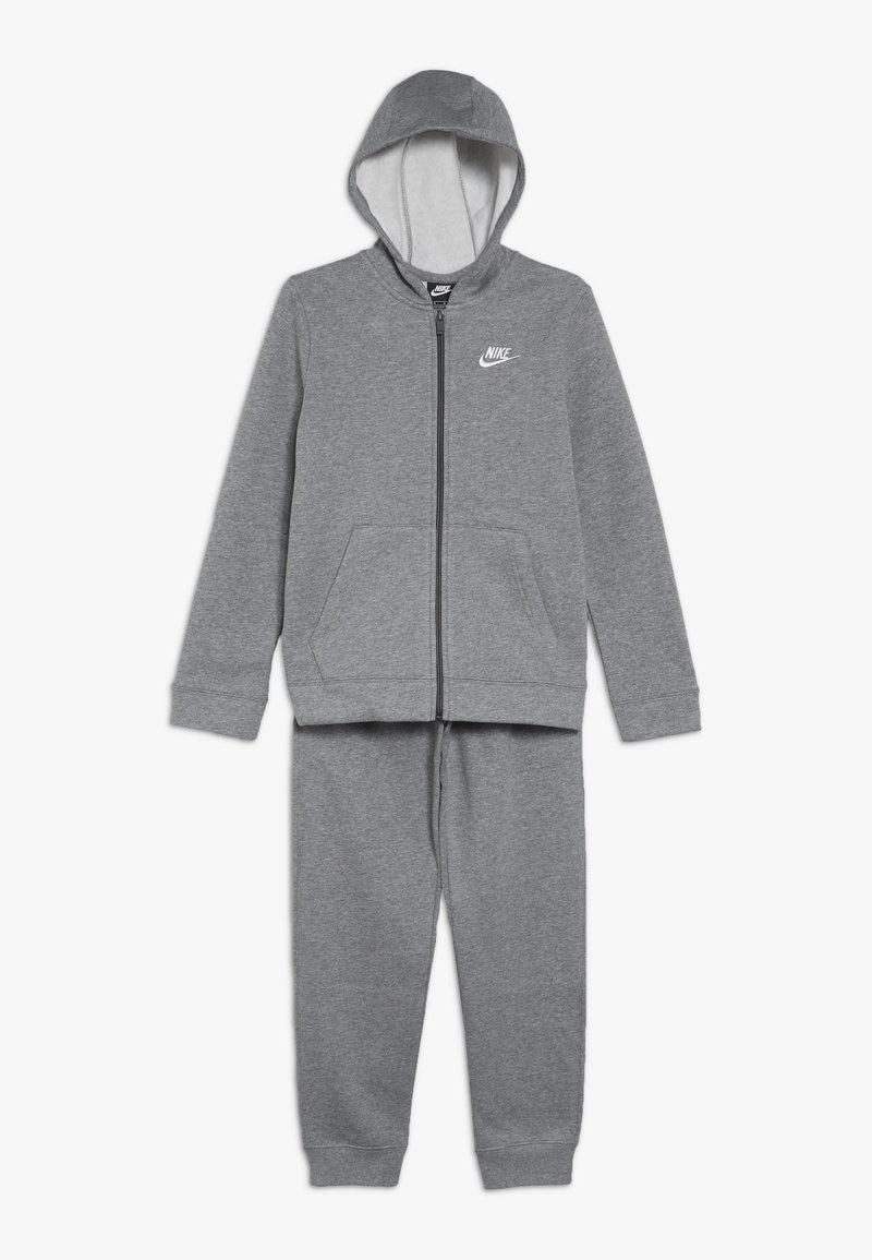 Nike Sportswear B NSW TRK SUIT CORE BF - Tuta - carbon heather/dark grey/white