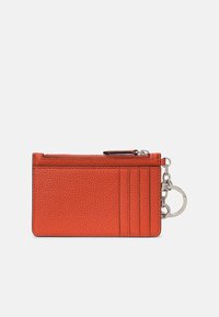 Lauren Ralph Lauren PEBBLED LEATHER ZIP CARD CASE - Monedero - rust orange
