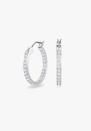 SOMMERSET HOOP RHODIUM PLATED - Orecchini - white