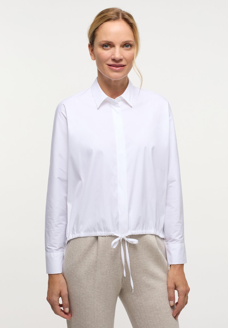 Chemisier Blanc BFA Classics – Taille 18 (plus Size) – Manches 3/4 – Coton Mélangé – Occasion Très Bon état