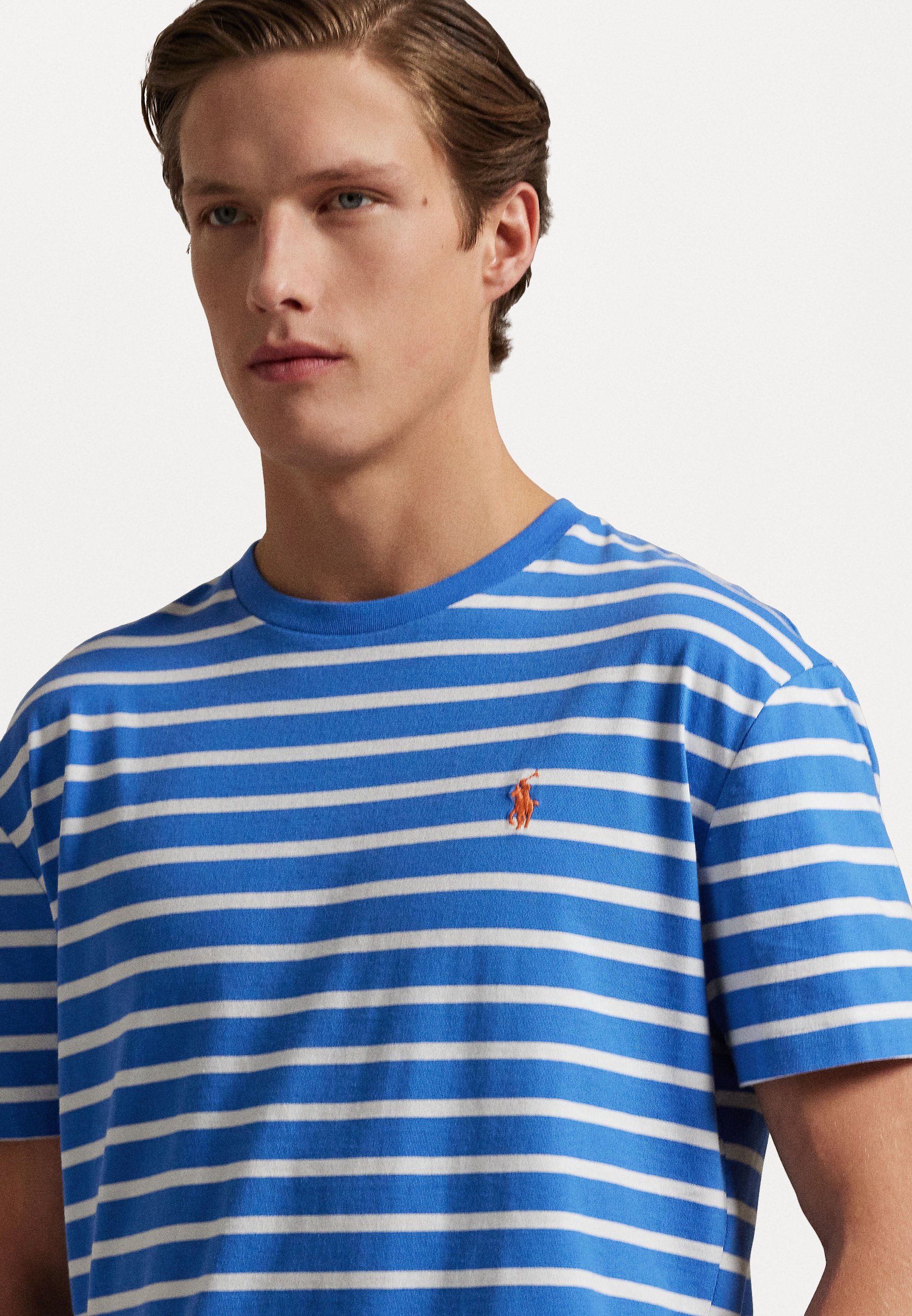 ★POLO RALPH LAUREN★ Custom Slim Fit Striped Jersey T-Shirt Custom Slim Fit Striped Jersey T-Shirt for Men | Ralph