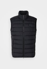VEST REGULAR FIT STAND UP COLLAR ZIPPER - Liivi - black