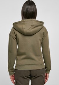 Urban Classics HOODY - Majica s kapuljačom i patentnim zatvaračem - olive