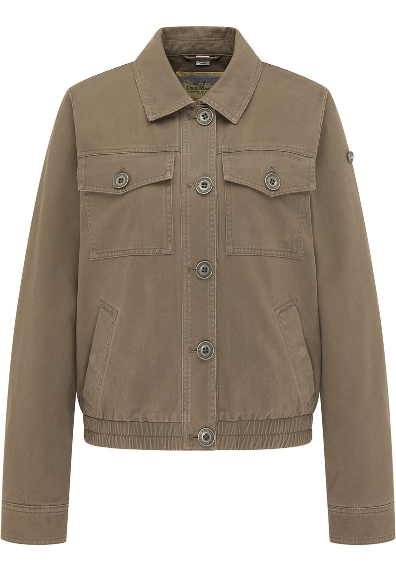 dreimaster Lichte jas olijfgroen