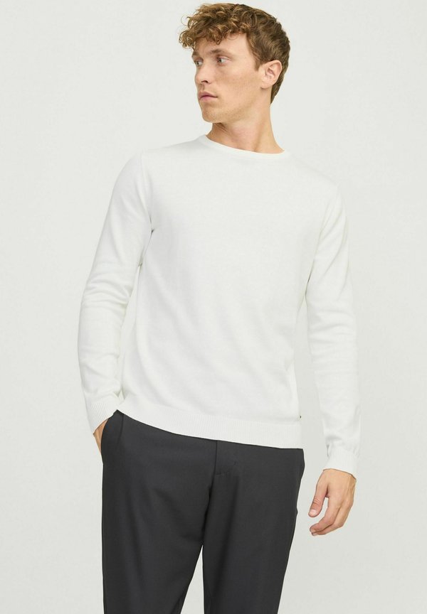 JJEBASIC CREW NECK NOOS - Strickpullover - cloud dancer