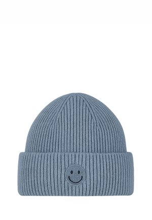 MIT SMILEY-STICKEREI - Beanie - blau