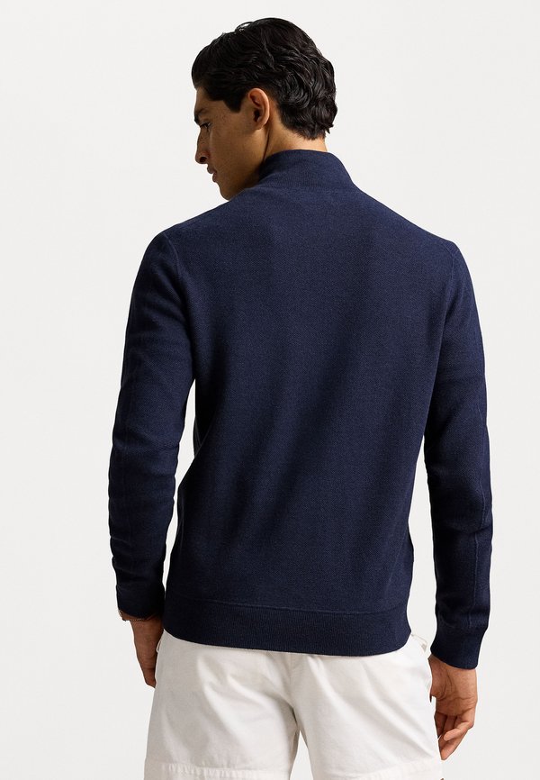 MESH KNIT COTTON FULL ZIP SWEATER - Cardigan2