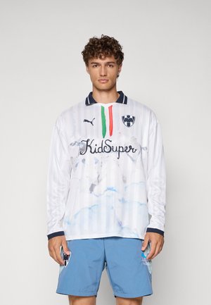 KIDSUPER MONTERREY LS RETRO SHIRT - Club wear - white/deep navy