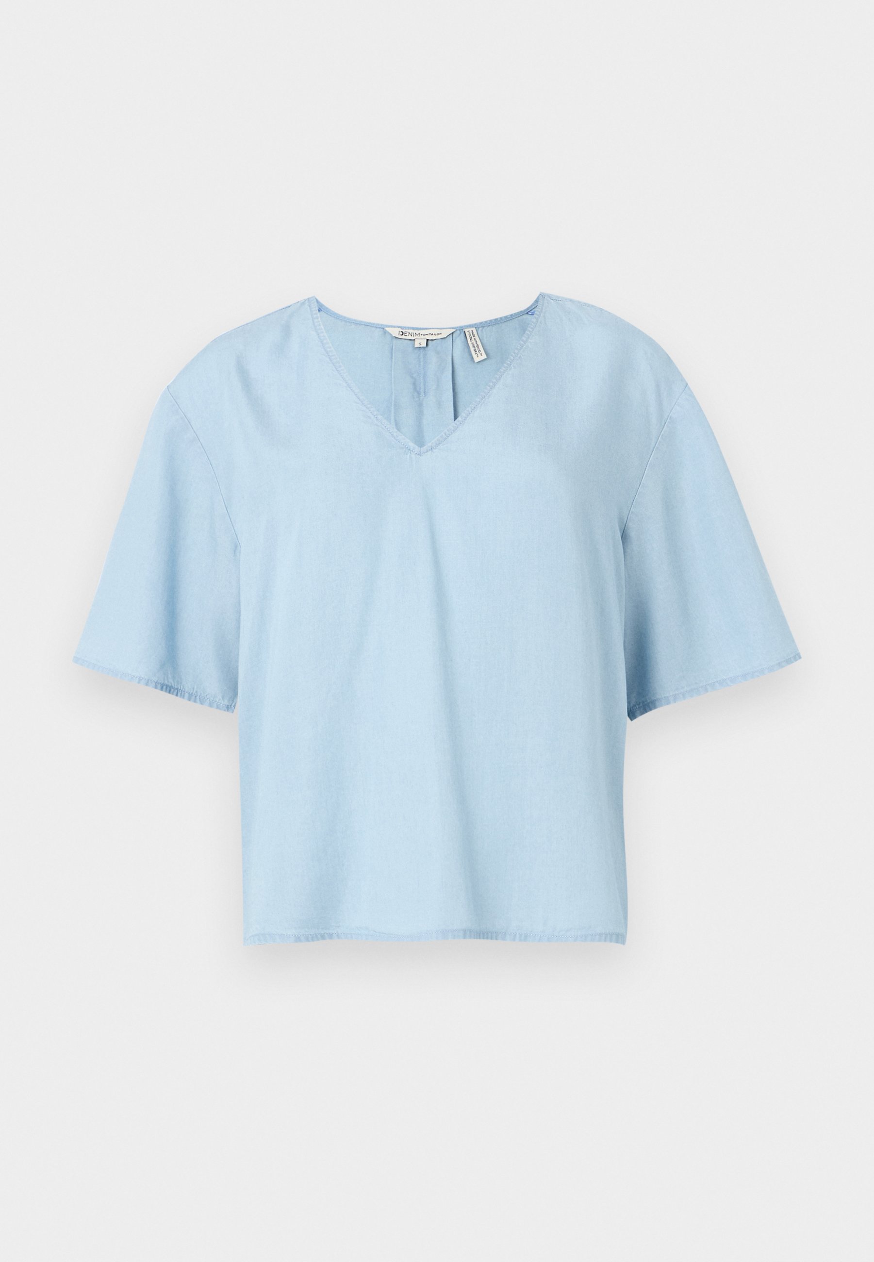 売れ筋商品|||トム テイラー デニム シャツ レディース トップス V NECK - Blouse - light stone bright blue denim トム テイラー デニム レディース シャツ トップス V NECK
