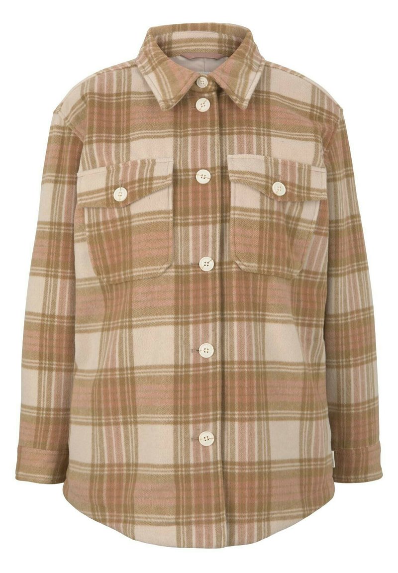 Damen Leichte Jacken | TOM TAILOR DENIM CHECKED OVERSHIRT Leichte Jacke camel rose check/braun - IZ51876 Damen Leichte Jacken | TOM TAILOR DENIM CHECKED OVERSHIRT Leichte Jacke camel rose check/braun - IZ51876