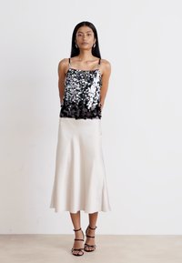DKNY MULTI SCALE SEQUIN CAMI - Tops - black