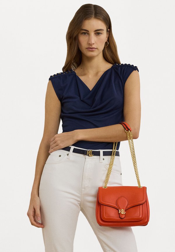 PEBBLED SMALL BRADLEY CONVERTIBLE BAG - Cross body bag - orange