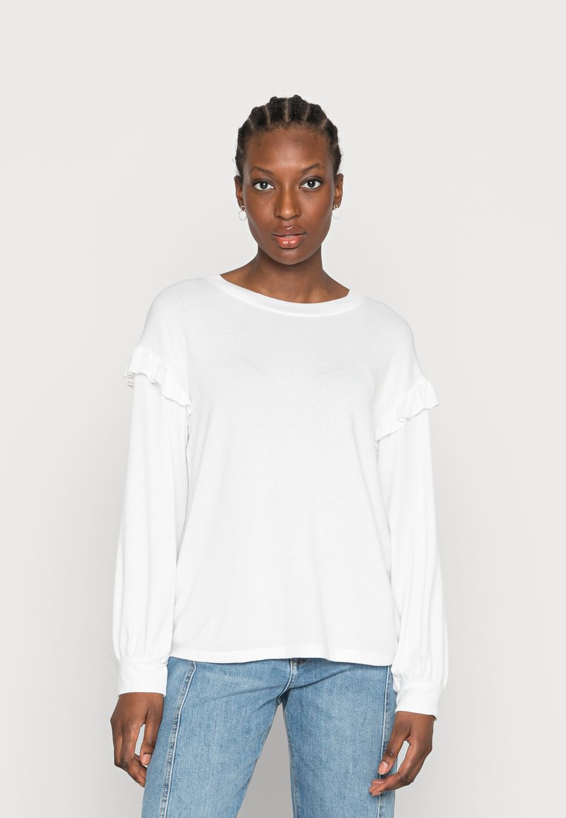GAP SOFTSPUN RUFFLE Long sleeved top white Zalando.ie