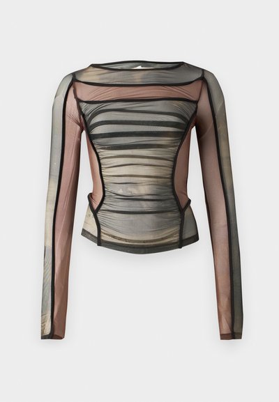 Feng Chen Wang DECONSTRUCTION GRENADINE - Long sleeved top - brown