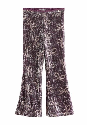 REGULAR FIT - PARTY FLARED - Leggingek - Nadrágok - purple bow sequin