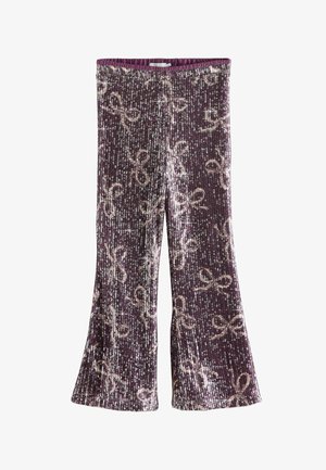 Next, REGULAR FIT - PARTY FLARED - Legging (type pantalon) - purple bow sequin