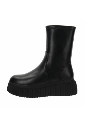 Stivaletti con plateau - nero