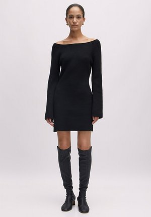 Strickkleid - schwarz