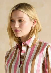 Tom Joule AMILLA LONGLINE - Button-down blouse - pink tan stripe