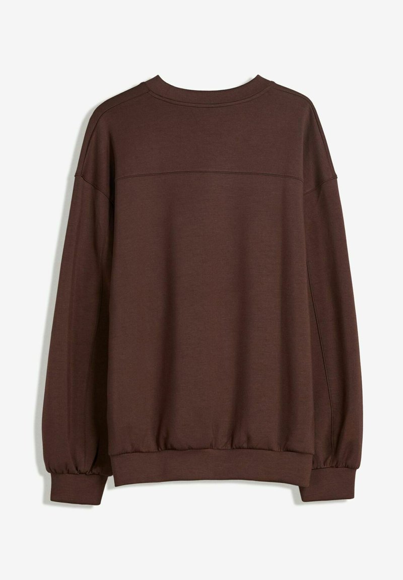 Bershka Sweatshirt dark green/dunkelbraun