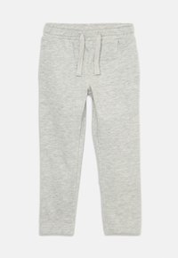 Lichtgrijze sweatpants gemaakt van een zachte katoenmix. Voorzien van een elastische tailleband met een trekkoord en ribbelmanchetten bij de enkels.