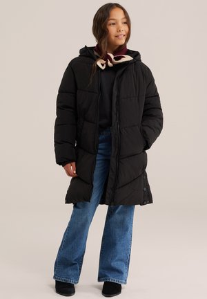 WE Fashion, Abrigo de invierno - black