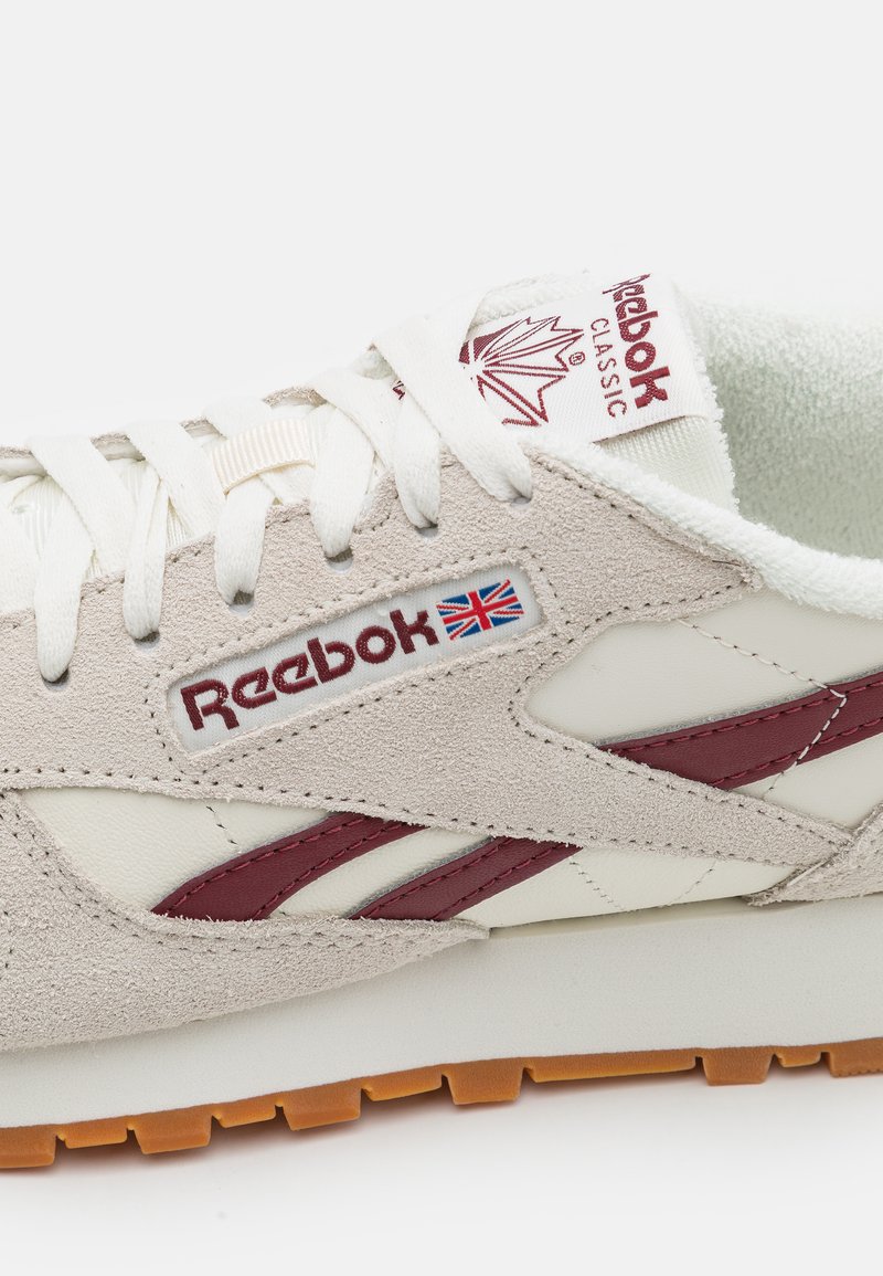 UNISEX - CLASSIC low Classic Reebok LEATHER - chalk/classic burgundy/offwhite Sneaker