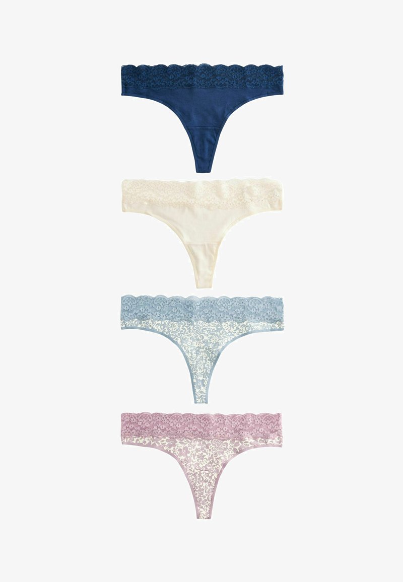 Next MONOCHROME FOUR PACK - Stringid - cream blue printed