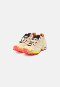 Salomon SPEEDCROSS 6 GTX - Běžecké boty do terénu - hazelnut/safety yellow/fiery coral
