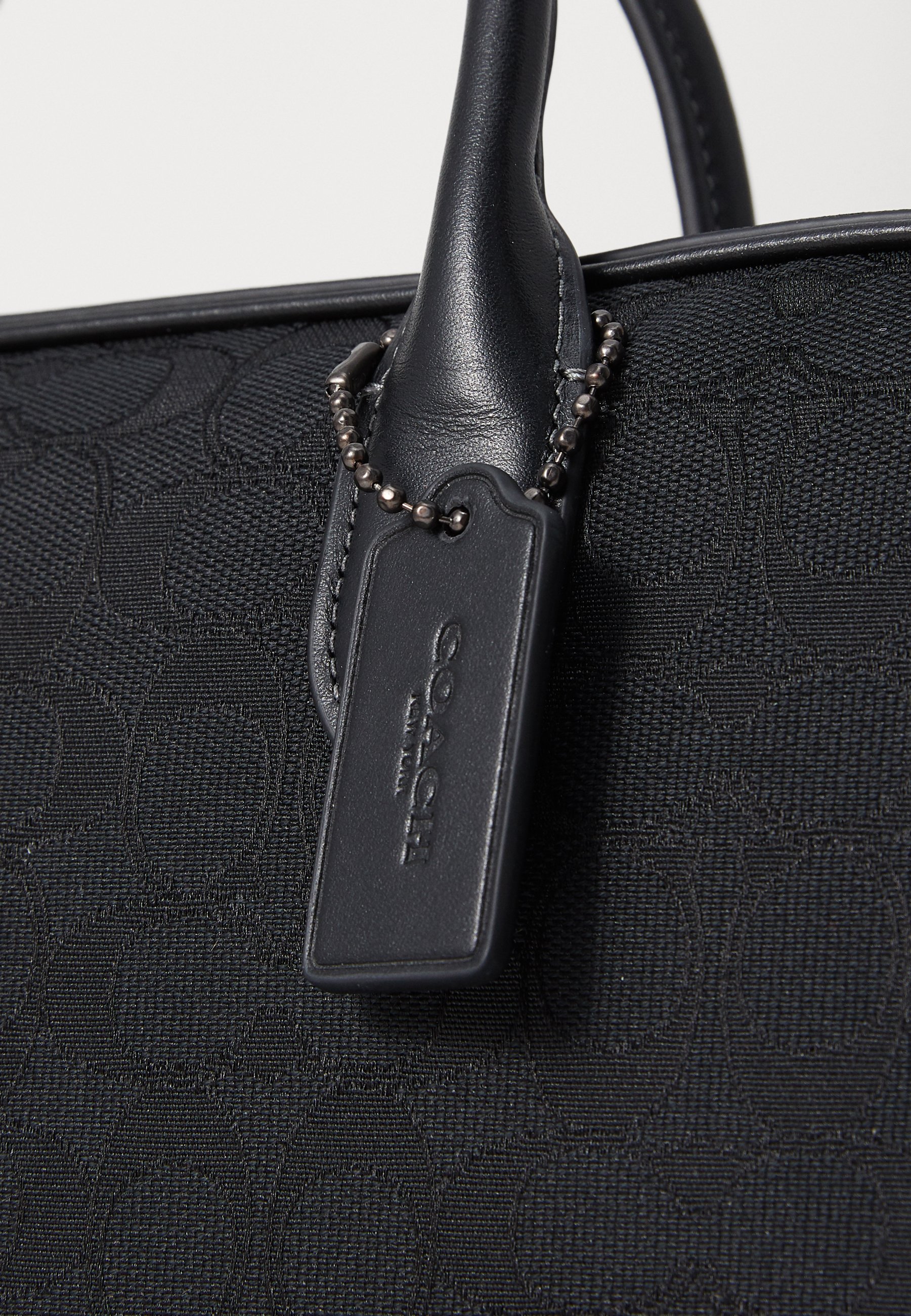 COACH THEO WORK BAG IN SIGNATURE JACQUARD - Servietă - black/negru