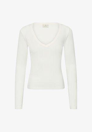 Kaffe, KALIDDY V-NECK - Langarmshirt - chalk