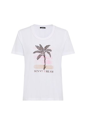 Olsen, OLSEN T-SHIRT HANNAH UNISEX - T-Shirt print - weiß rosa