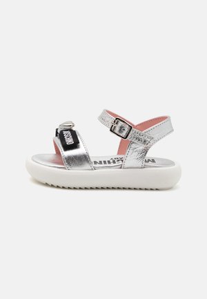 MOSCHINO UNISEX - Sandále - silver/black