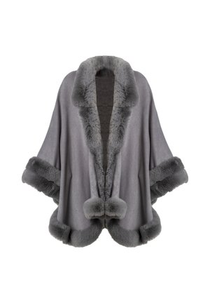 INFLUENCER BORDER - Poncho - grey