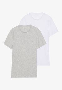 2 PACK - Βασικό μπλουζάκι - bright white/grey melange